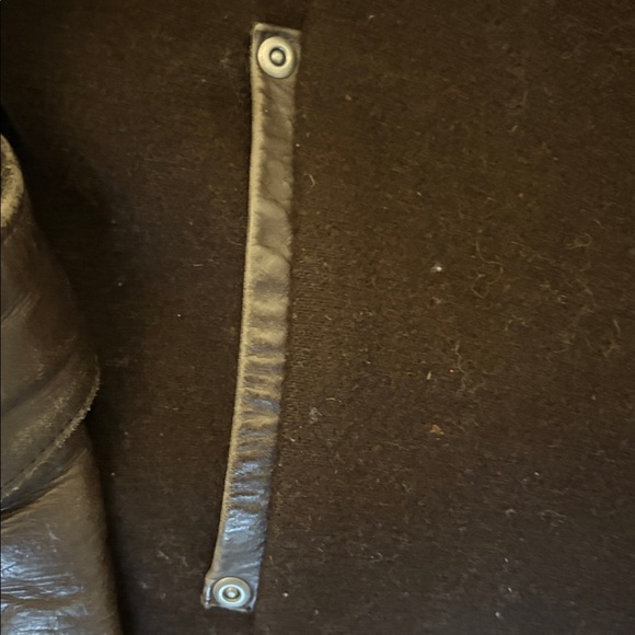 RUDSAK Black Fur-and Leather Trimmed Coat - Picture 8 of 10